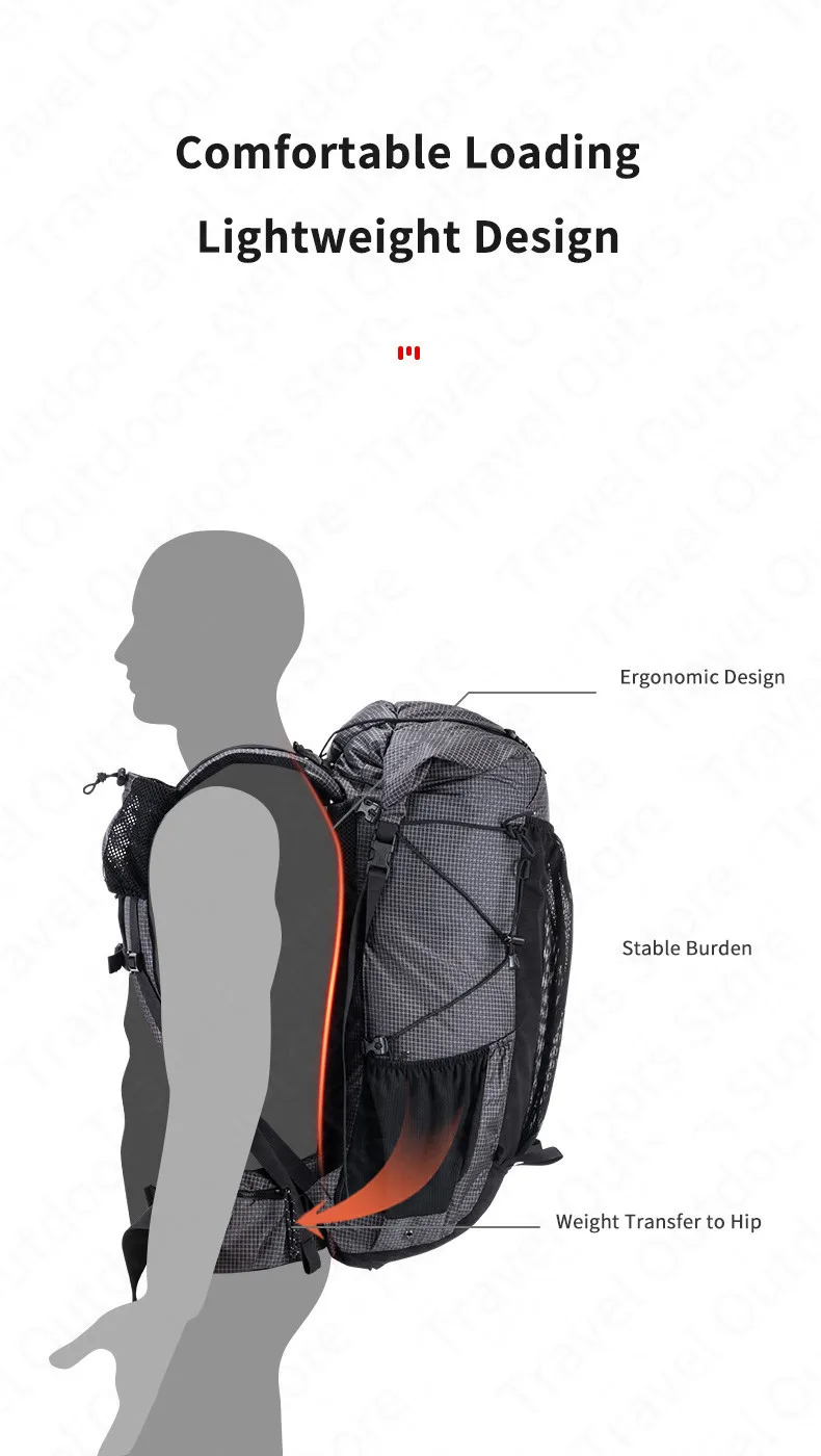 Naturehike Outdoor Mountaining Backpack Waterproof High Capacity Sports Climbing Ultralight Hiking Travel Bag With Rain Cover
