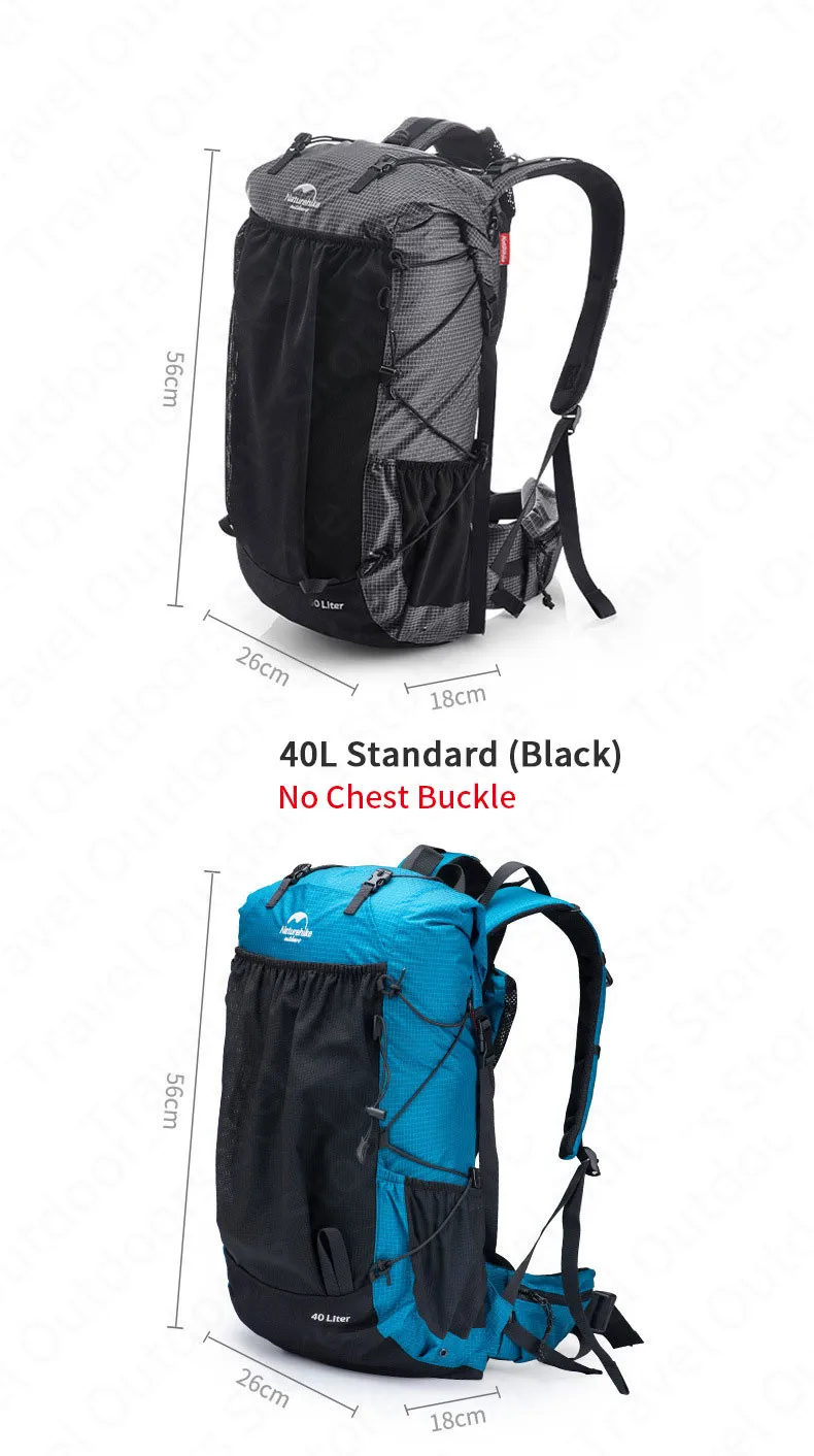 Naturehike Outdoor Mountaining Backpack Waterproof High Capacity Sports Climbing Ultralight Hiking Travel Bag With Rain Cover