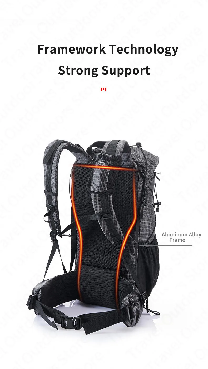 Naturehike Outdoor Mountaining Backpack Waterproof High Capacity Sports Climbing Ultralight Hiking Travel Bag With Rain Cover