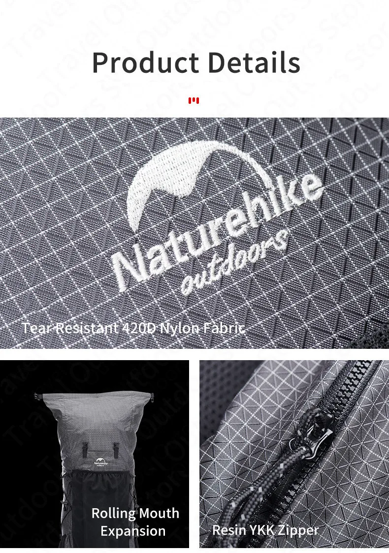 Naturehike Outdoor Mountaining Backpack Waterproof High Capacity Sports Climbing Ultralight Hiking Travel Bag With Rain Cover