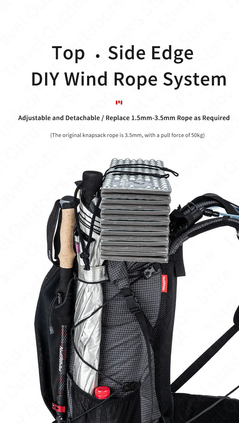Naturehike Outdoor Mountaining Backpack Waterproof High Capacity Sports Climbing Ultralight Hiking Travel Bag With Rain Cover