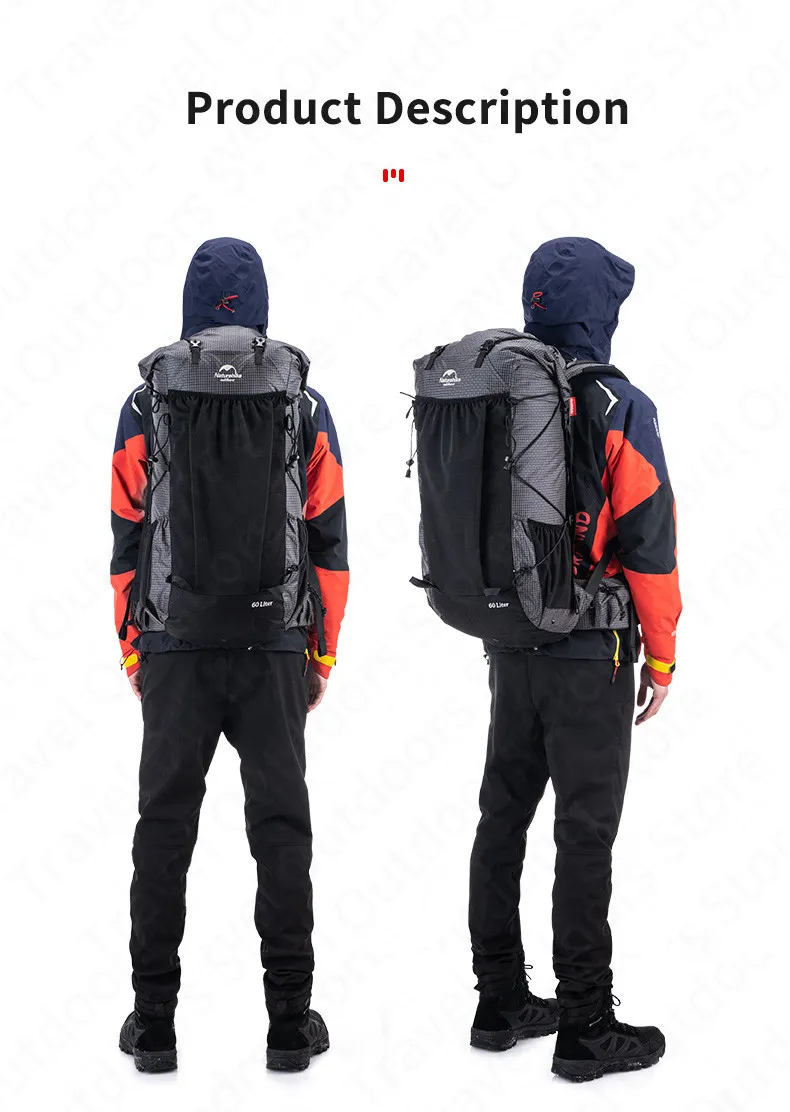Naturehike Outdoor Mountaining Backpack Waterproof High Capacity Sports Climbing Ultralight Hiking Travel Bag With Rain Cover