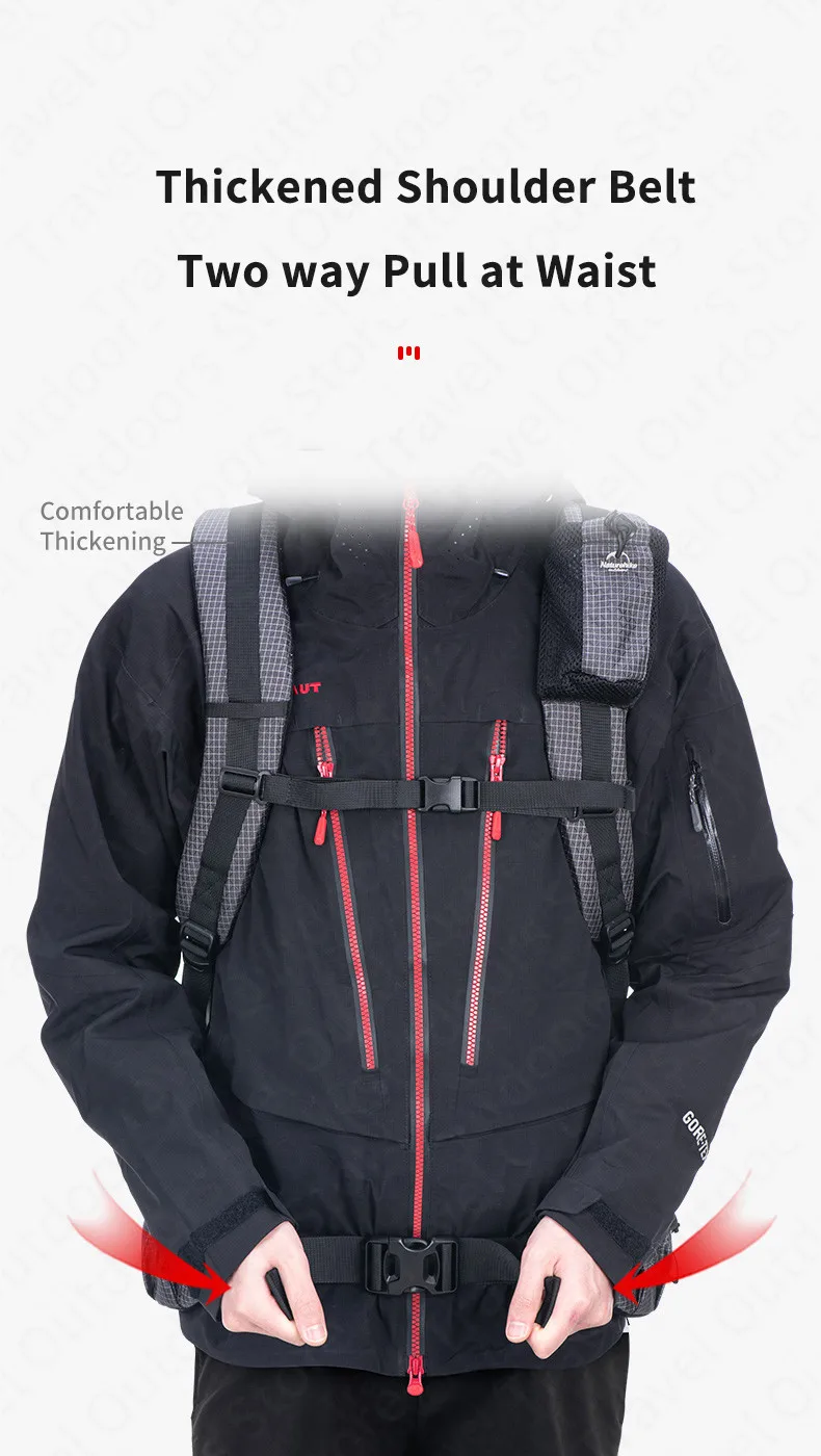 Naturehike Outdoor Mountaining Backpack Waterproof High Capacity Sports Climbing Ultralight Hiking Travel Bag With Rain Cover