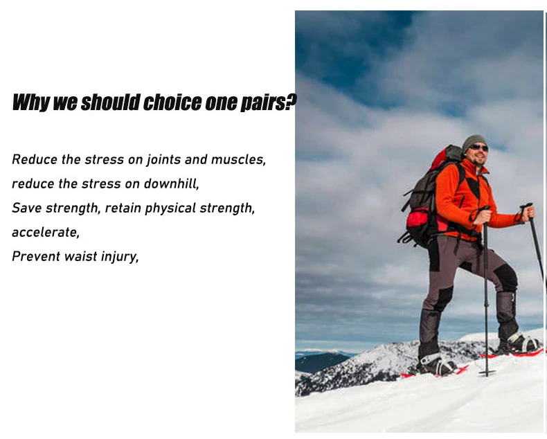 T800 Pure Carbon Fiber Trekking Poles Ultralight Weight Hiking Sticks Outdoor City Running Poles Walking Stick Folding Easy-take