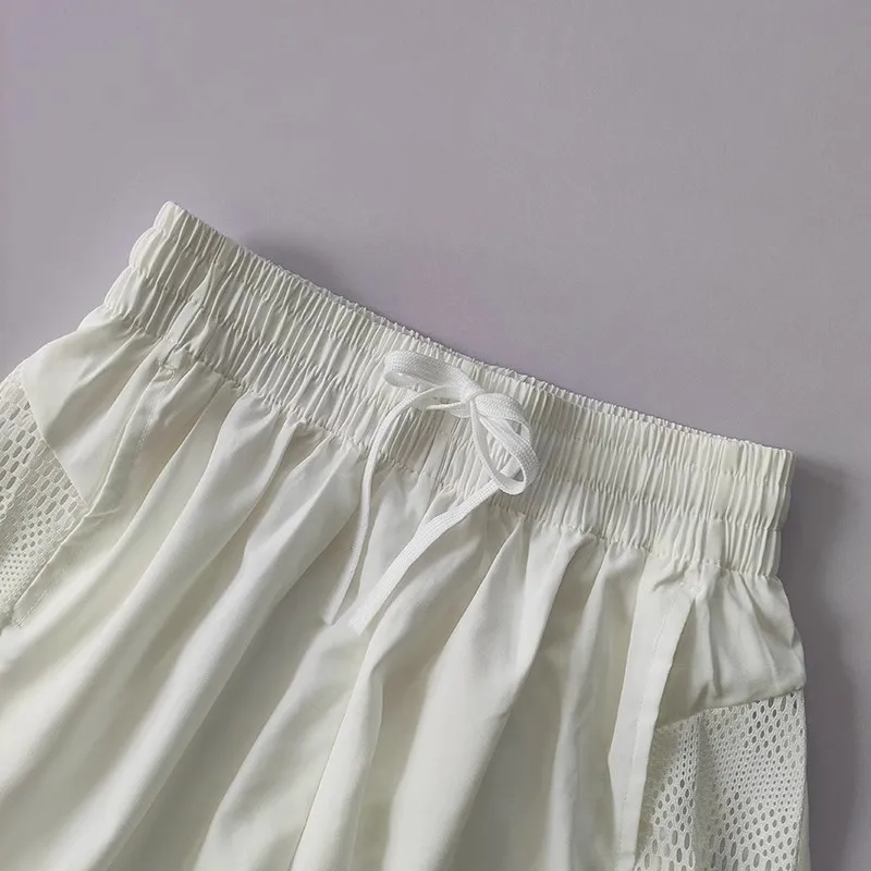 Women's Summer Sports Fitness Short Quick Dry Loose Anti Glare with Pocket Style New Pants