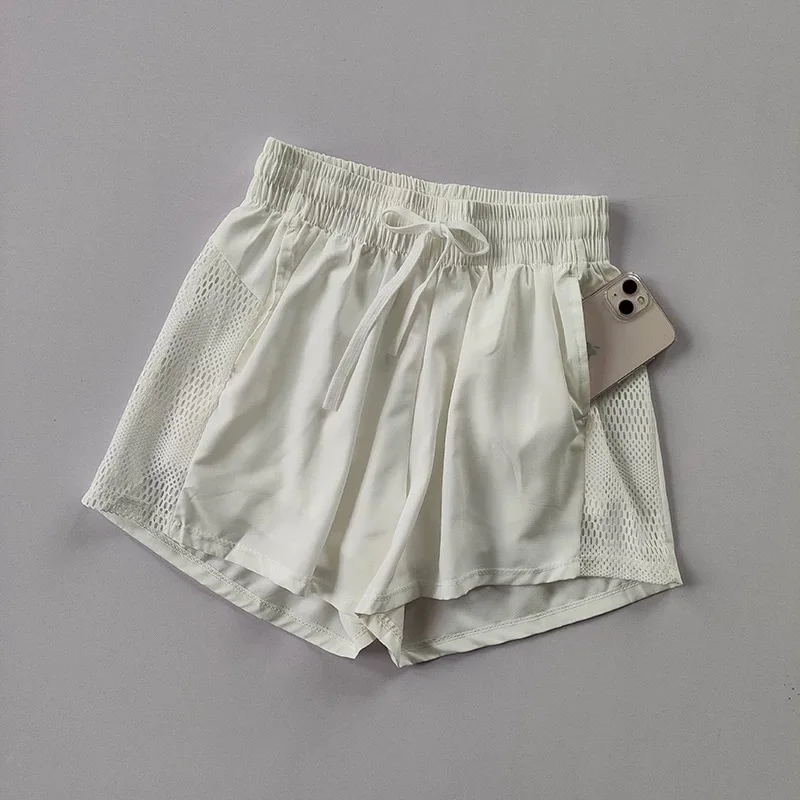 Women's Summer Sports Fitness Short Quick Dry Loose Anti Glare with Pocket Style New Pants
