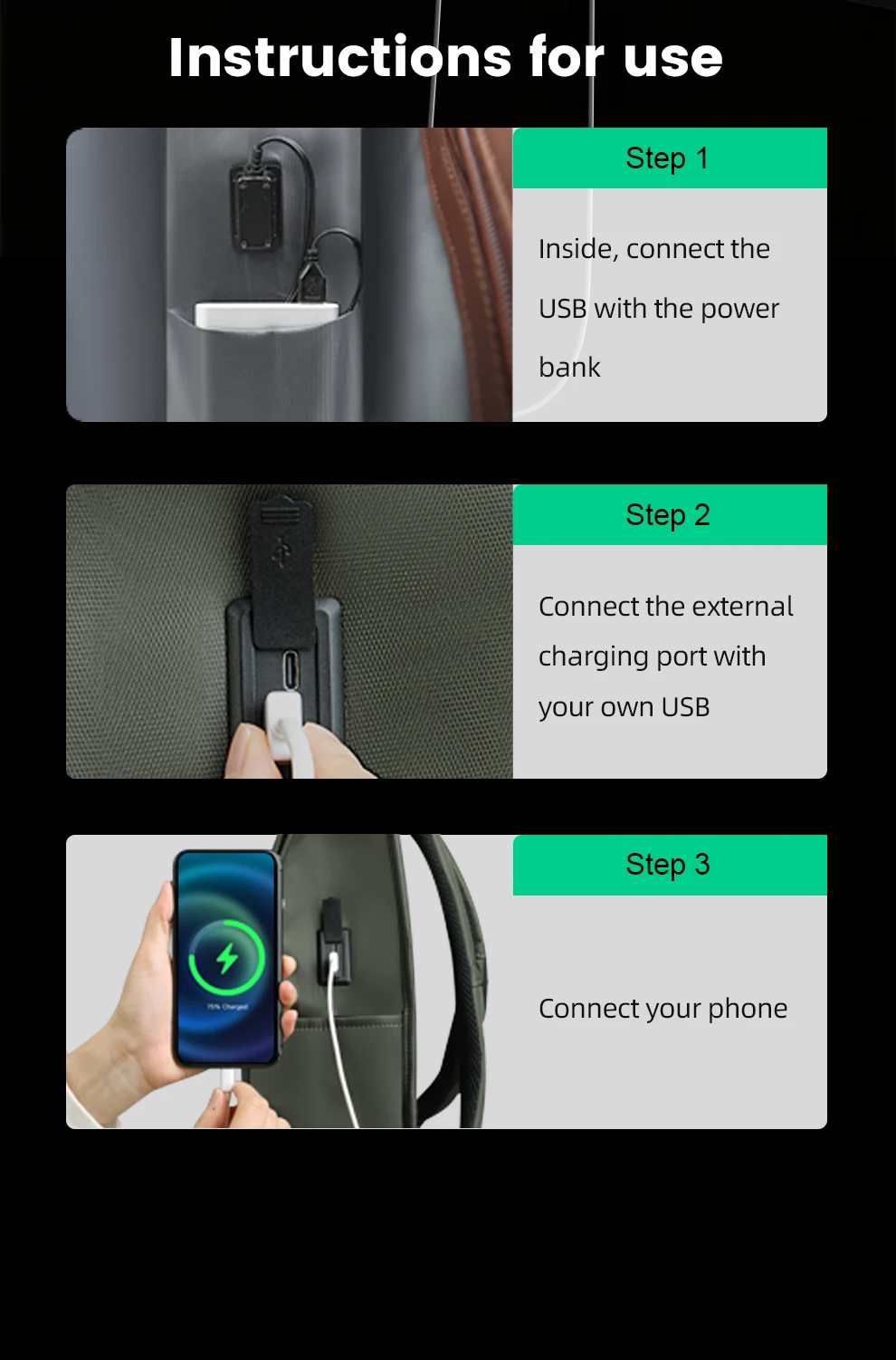 HK Multifunctional High-Quality Backpack Waterproof Oxford Cloth Large-Capacity Schoolbag 15.6-inch Laptop Bag with USB Charging