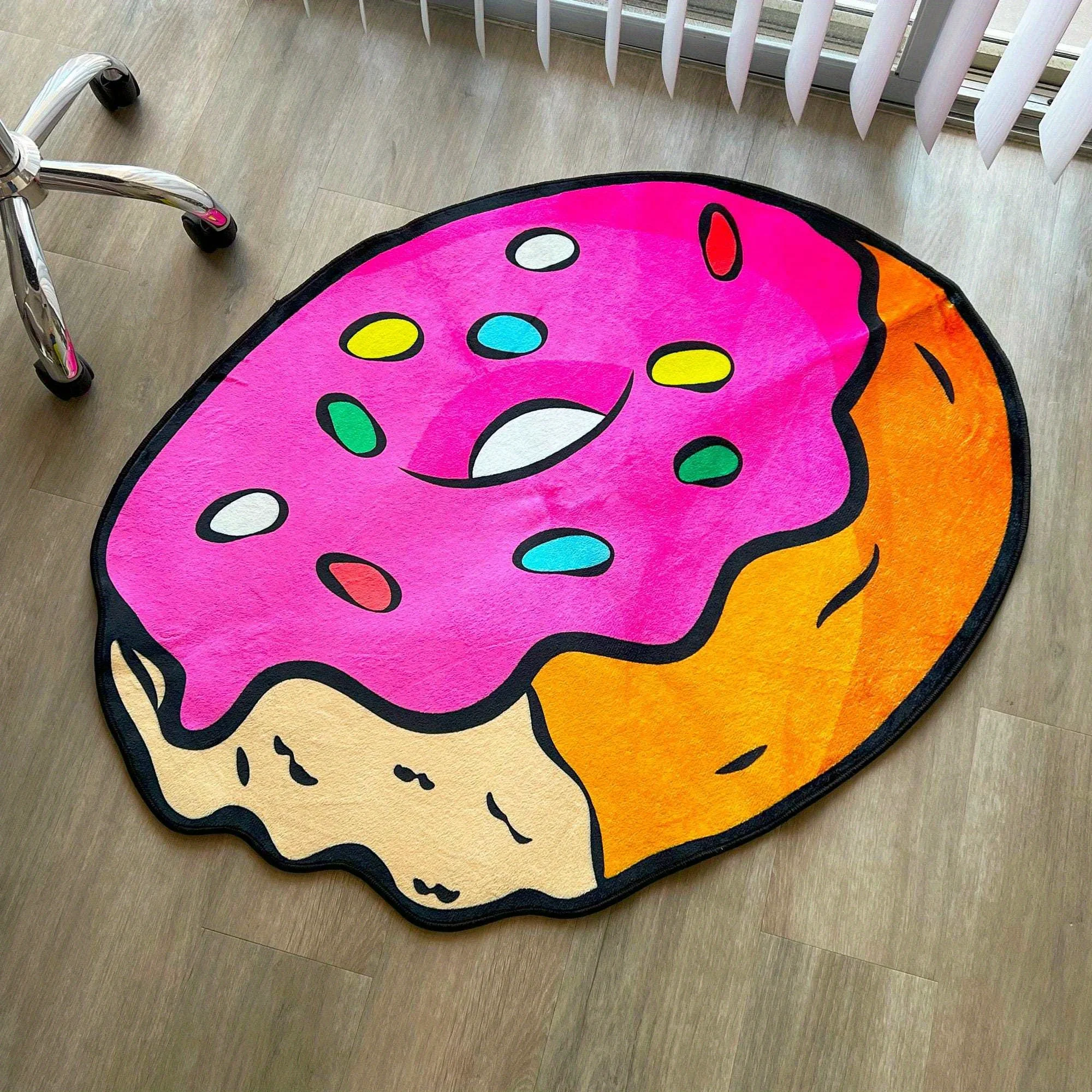 VIKAMA Donut Rug Noise-Reducing, Washable Entrance Hallway Doormat Bedroom Entrance Mat Bedside Rug Home Decor