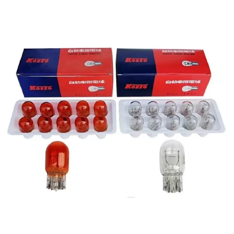 T20 W21W 582 7440 T20 W21/5W 580 7443 21/5W Sidelight Car Bulb Halogen Lamp Warm White Blue Red Warning Light Turning Auto Bulb