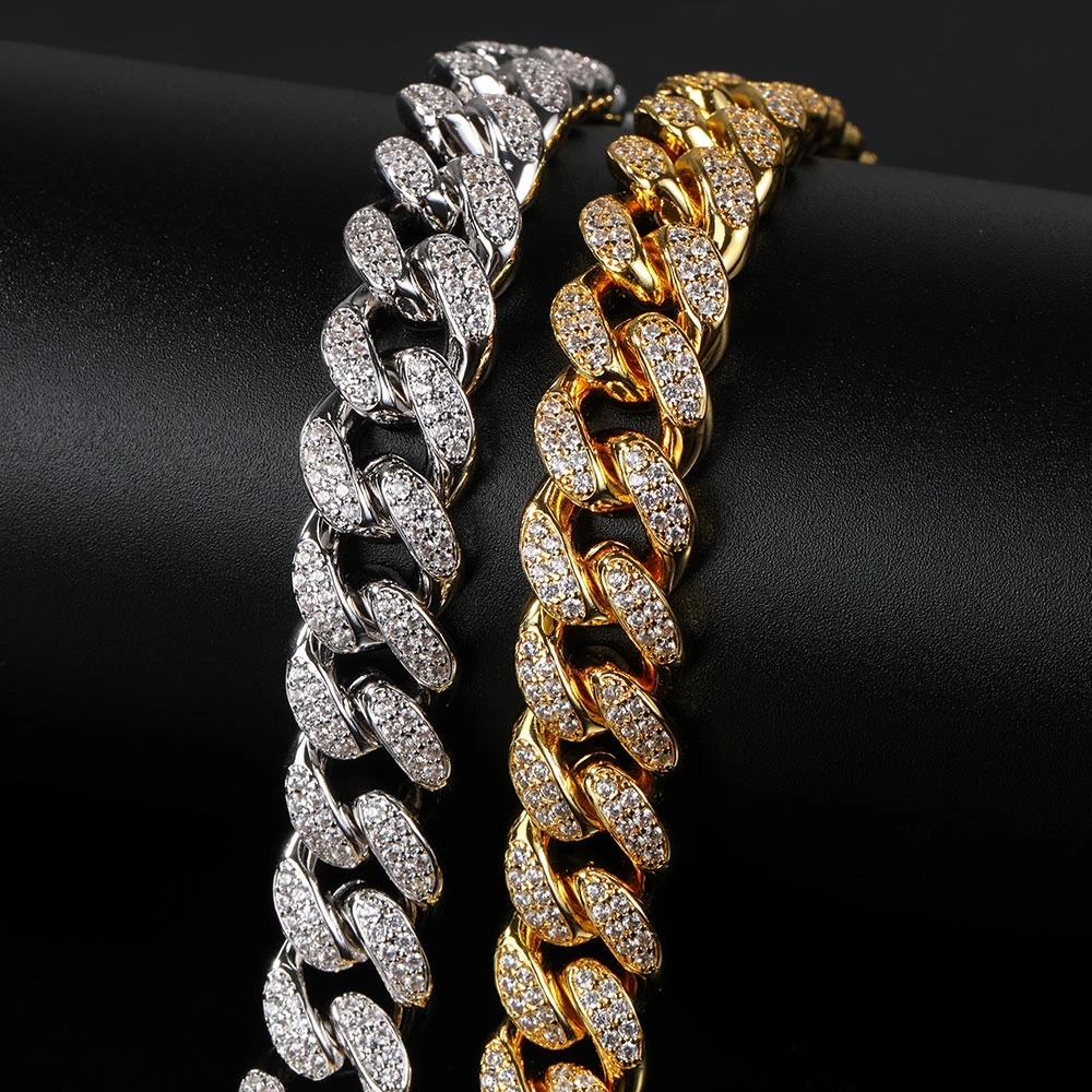 Fashion Jewelry Accessories Gold Cuban Chain Cat Collar Luxury Crystal Rhinestone Pet Kitten Necklace for Cats