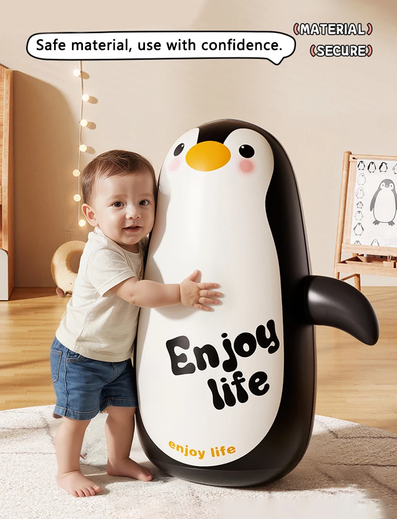 Kids Boxing Training Wobbler Inflatable Toys Panda Punching Bag Tumbler Indoor Outdoor Bop Bag Party Games Sport Toys Kids Gift
