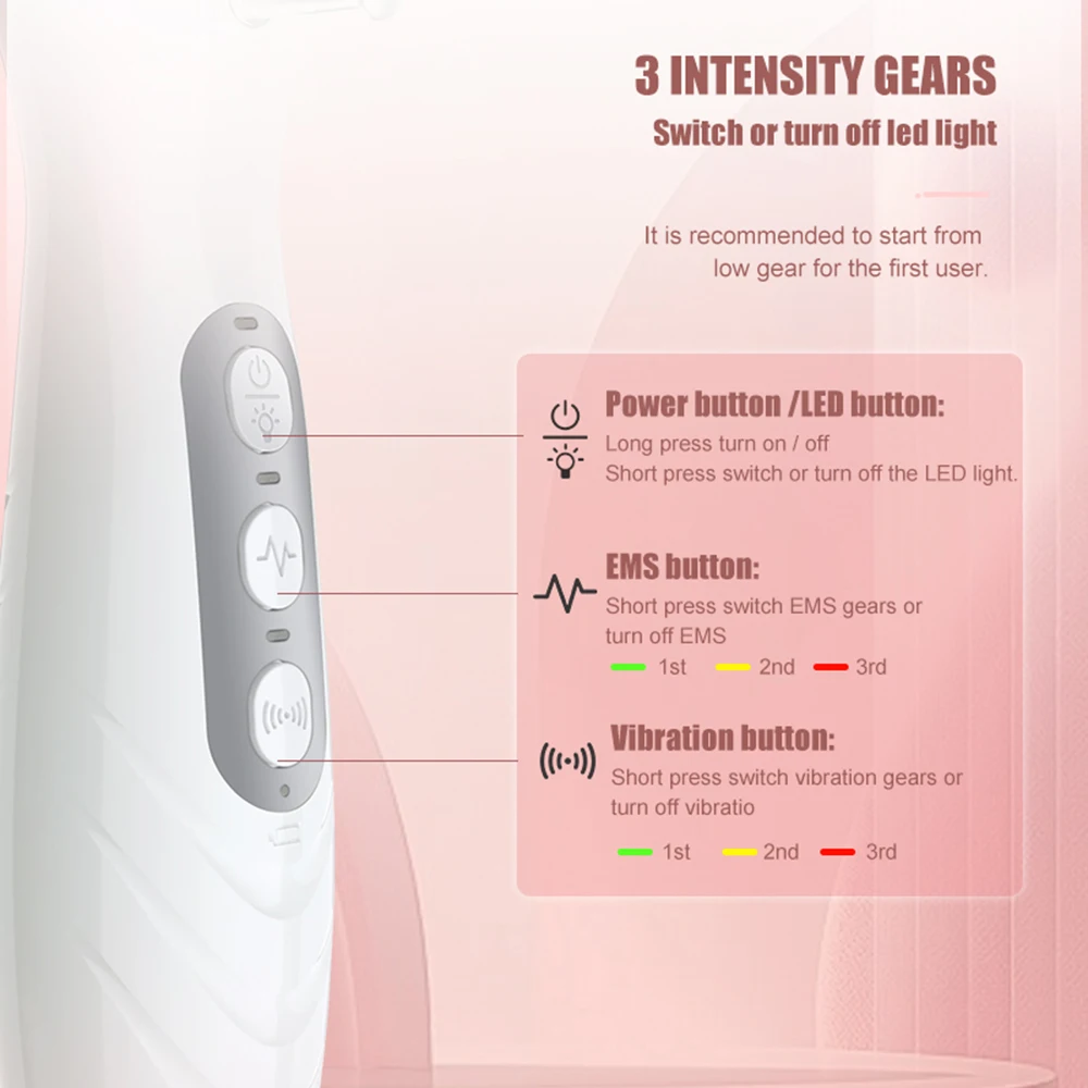 Electric Hair Growth Comb Oil Applicator Red Blue LED Vibration Head Massage Brush Comb EMS Stimulates Scalp Anti-Hair Loss