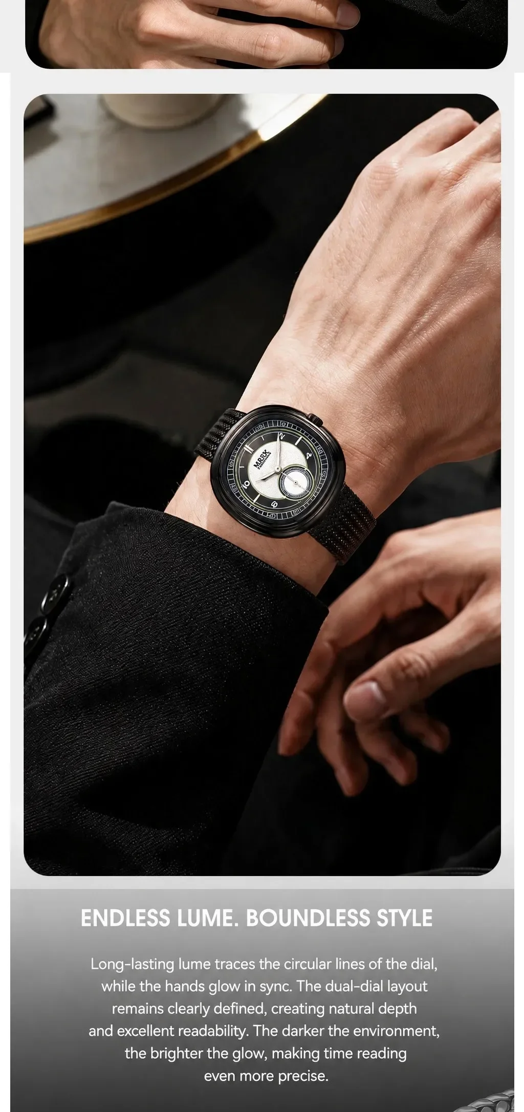 MARK FAIRWHALE 5085 Top Brand Men's Watch New Quartz Wristwatch Luminous Dial Ultra Thin Steel Band Waterproof Watch for Man