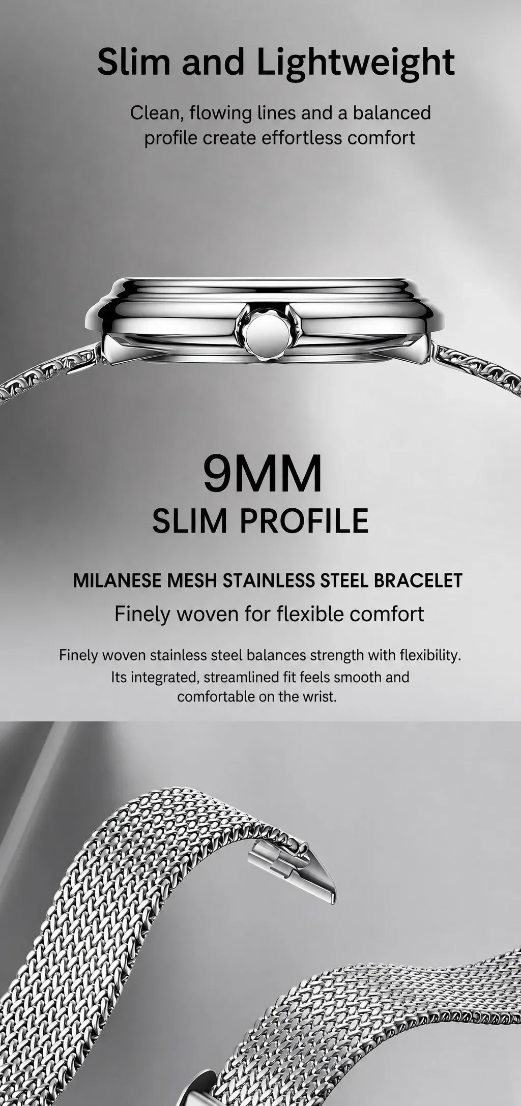 MARK FAIRWHALE 5085 Top Brand Men's Watch New Quartz Wristwatch Luminous Dial Ultra Thin Steel Band Waterproof Watch for Man