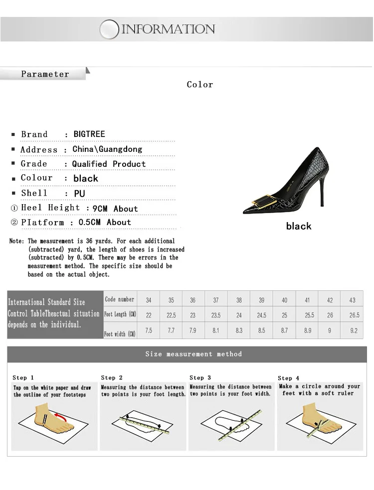 BIGTREE Shoes Women 10 Cm Metal Belt Buckle Ladies Pumps Women Luxury Banquet Shoes Stilettos High Heels Women Sexy Party Shoes