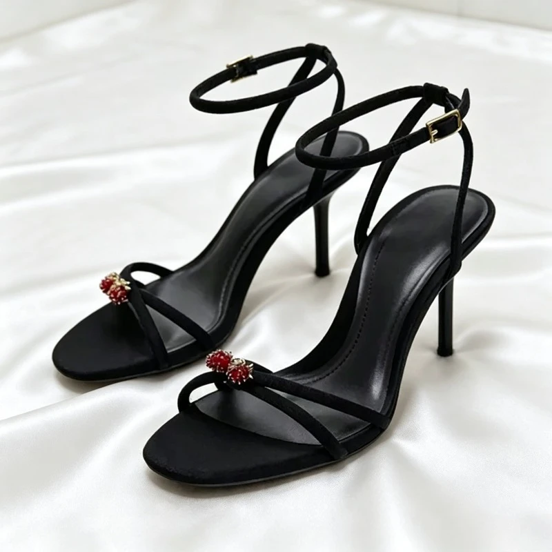 Sexy Brand Thin High Heels Women Summer New Fashion Designer Sandals Ladies Pumps Ankle Strap Elegant Banquet Party Shoes Female