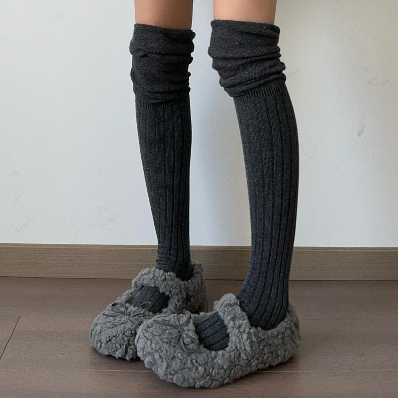 Short Plush Women Flats Loafers Shoes Comfort Round Toe Soft Sole Shoes Autumn Winter Outdoor Warm Cotton Grandma's Shoes