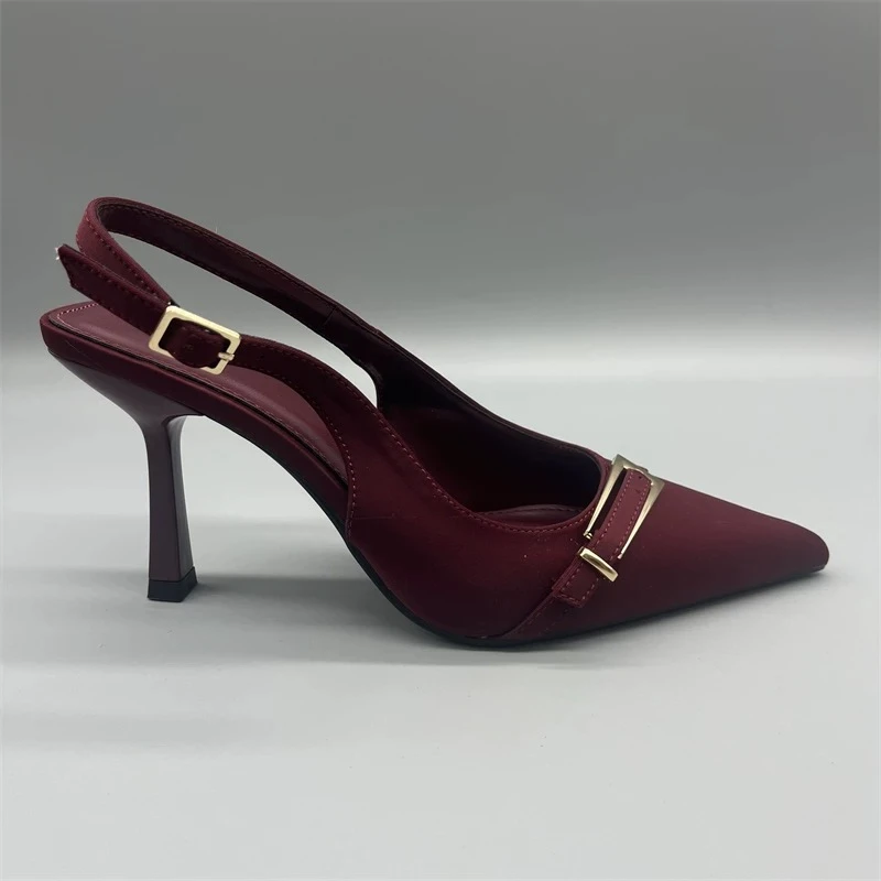 New Summer Fashion Solid Color Casual Women's Sandals Brand Buckle Designer 2026 Everyday Comfortable Office Women's High Heels