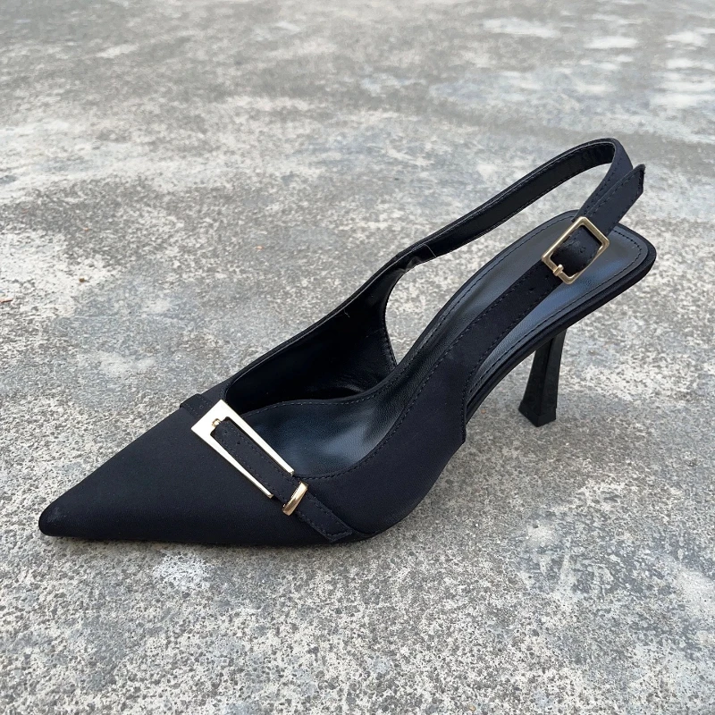 New Summer Fashion Solid Color Casual Women's Sandals Brand Buckle Designer 2026 Everyday Comfortable Office Women's High Heels