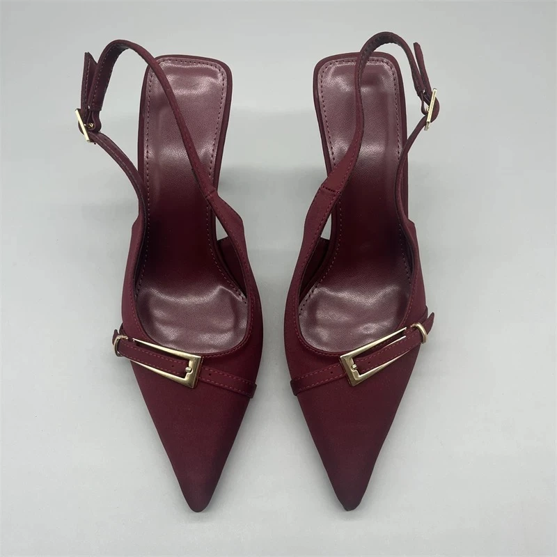 New Summer Fashion Solid Color Casual Women's Sandals Brand Buckle Designer 2026 Everyday Comfortable Office Women's High Heels