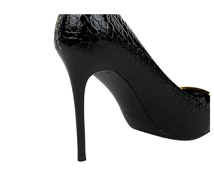 BIGTREE Shoes Women 10 Cm Metal Buckle Ladies Pumps Luxury Women's Banquet Shoes Stilettos High Heels Women Sexy Party Shoes