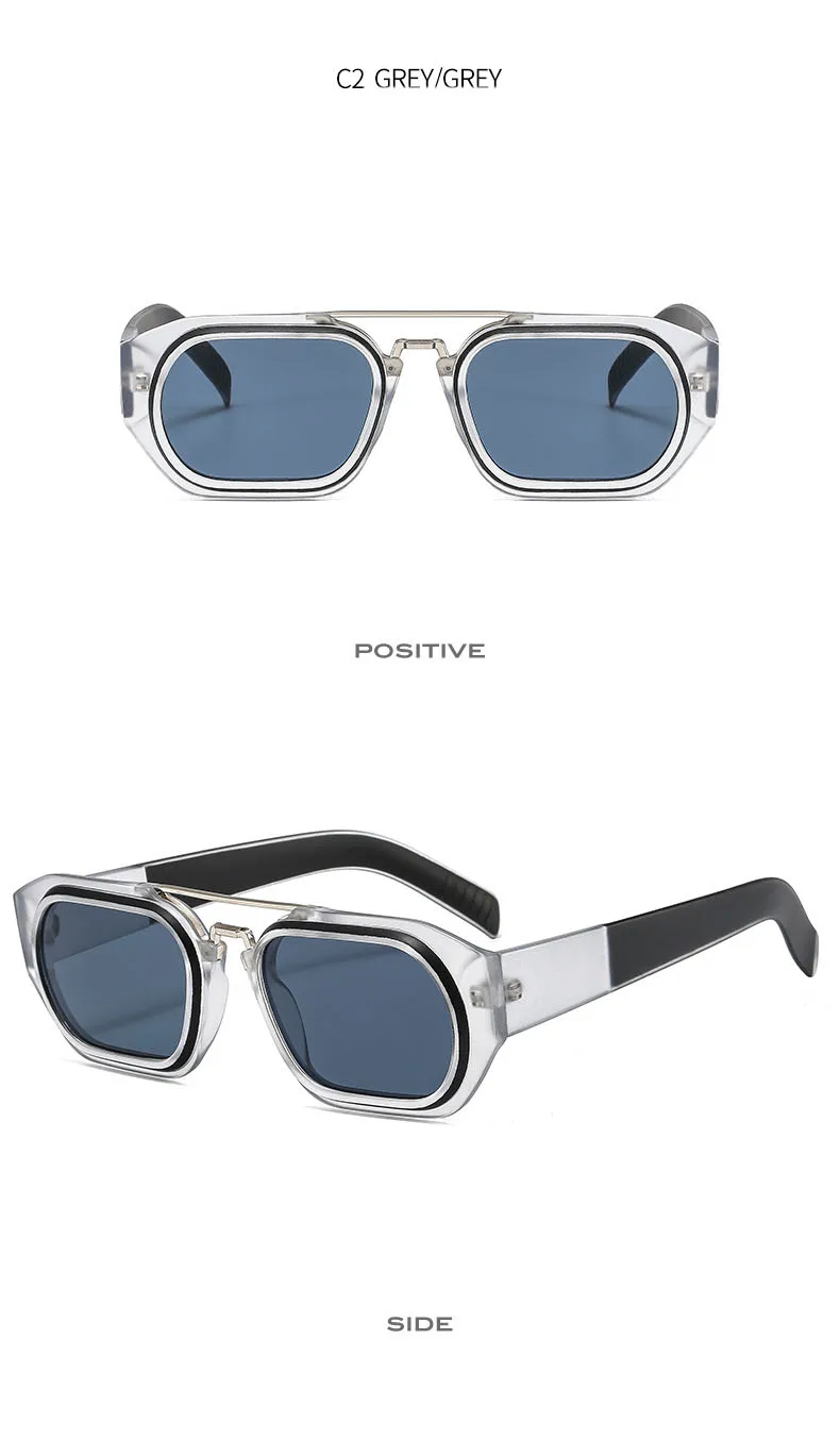 Personalized Steampunk Sunglasses Men Women Luxury Brand Designer Glasses Hip-hop Square Vintage Punk Sun Glasses Female