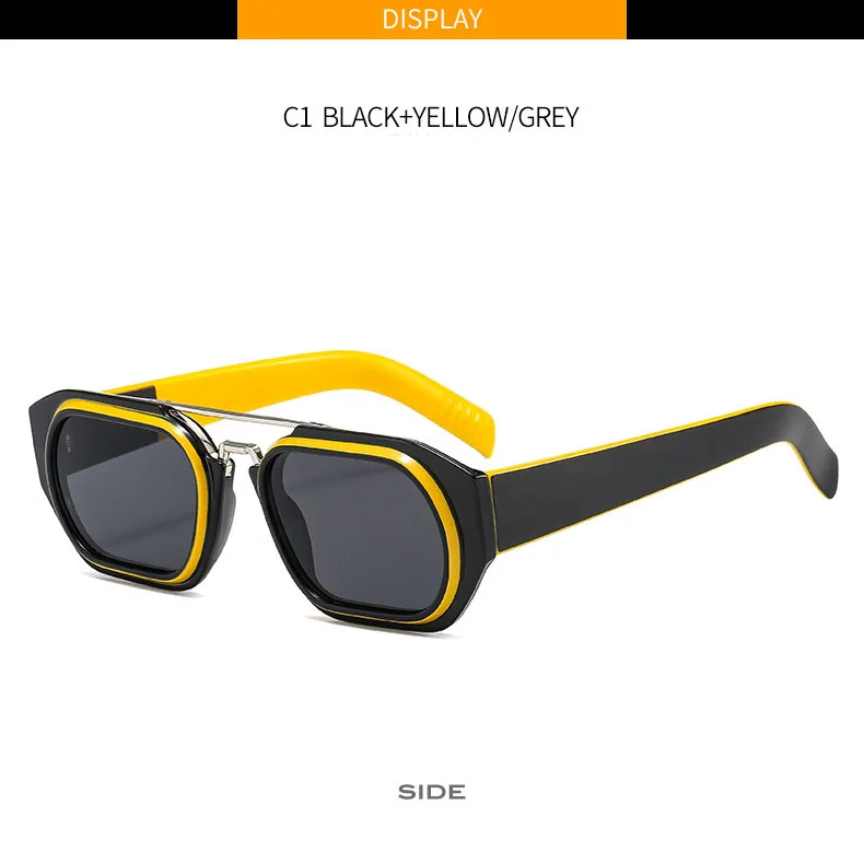 Personalized Steampunk Sunglasses Men Women Luxury Brand Designer Glasses Hip-hop Square Vintage Punk Sun Glasses Female