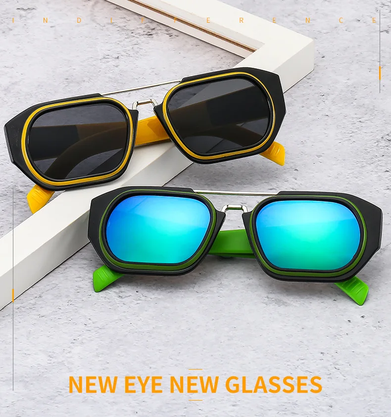 Personalized Steampunk Sunglasses Men Women Luxury Brand Designer Glasses Hip-hop Square Vintage Punk Sun Glasses Female