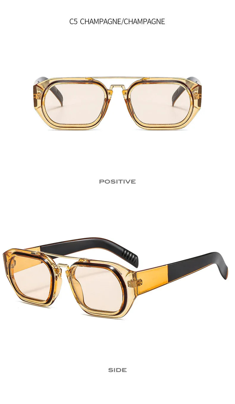 Personalized Steampunk Sunglasses Men Women Luxury Brand Designer Glasses Hip-hop Square Vintage Punk Sun Glasses Female