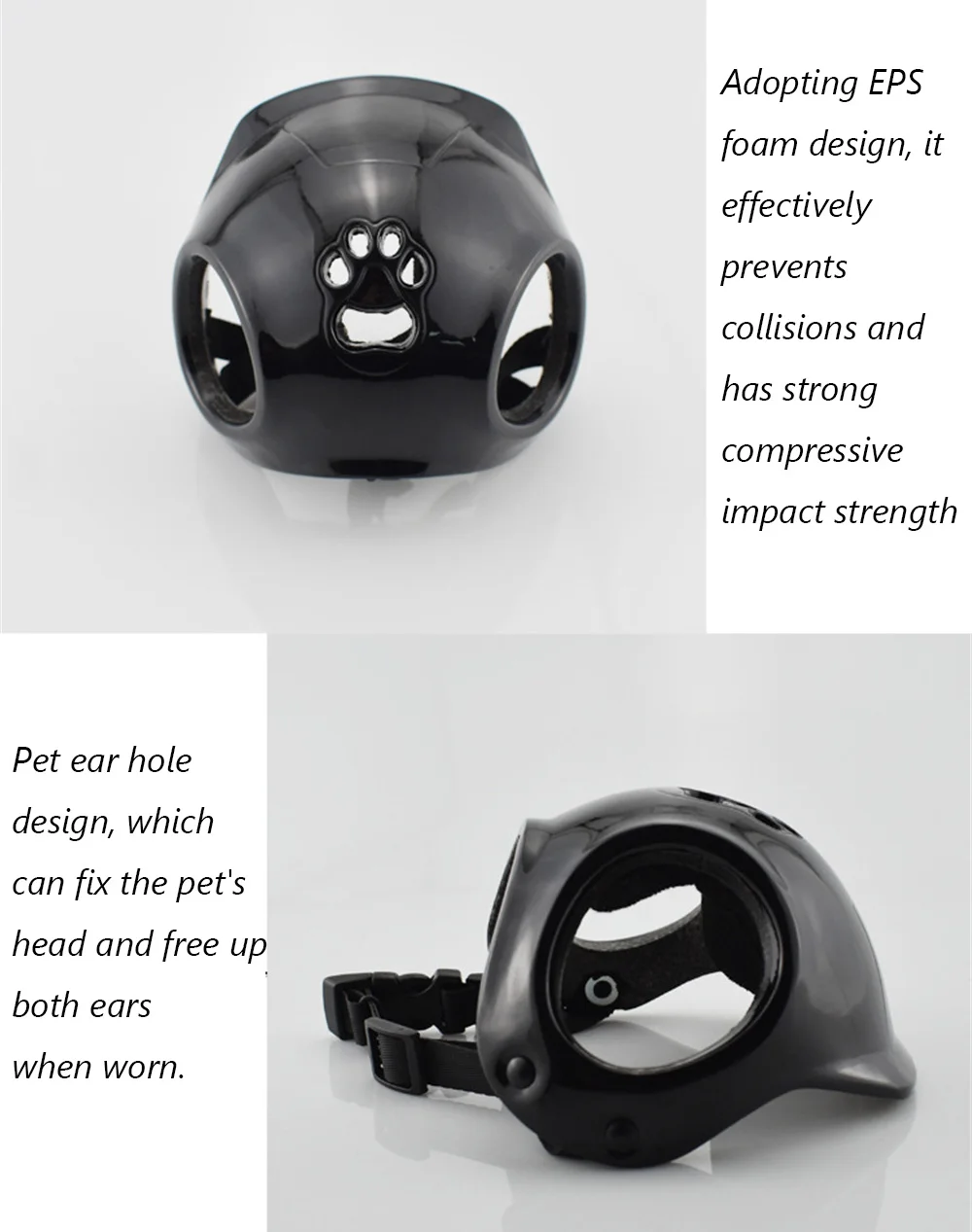 Motorcycle Helmet for Small Dogs Pet Outdoor Supplies Footprint Dog Safety Helmets with Ear Holes Puppy Cycling Accessories