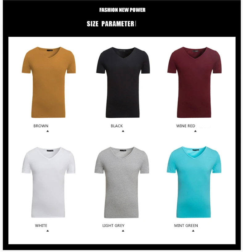 2026 Brand New Men T Shirt Tops V Neck Short Sleeve Tees Men's Fashion Fitness Hot T-Shirt For Male Man T-Shirt Size 5XL