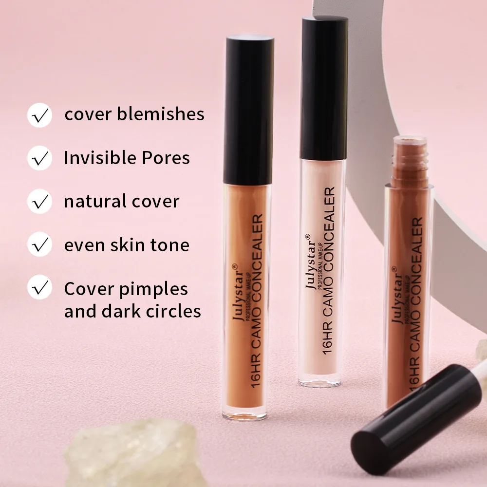 Concealer Liquid Cream Long‑last Cover Freckles Dark Circles Acne Marks Brighten Tear Trough Face Concealing Makeup Cosmetics