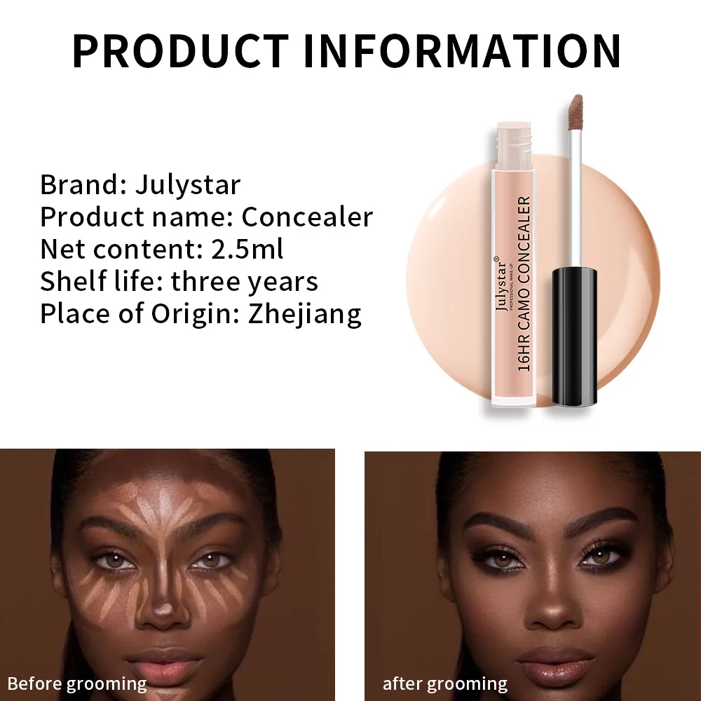 Concealer Liquid Cream Long‑last Cover Freckles Dark Circles Acne Marks Brighten Tear Trough Face Concealing Makeup Cosmetics