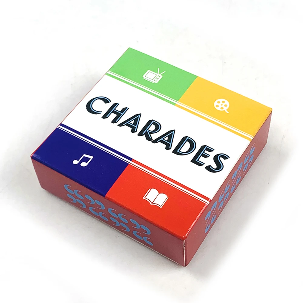 Mini 50 Cards Charades Game Portable Camping and Holiday Games For Adults and Family After Dinner Amusements Board Game