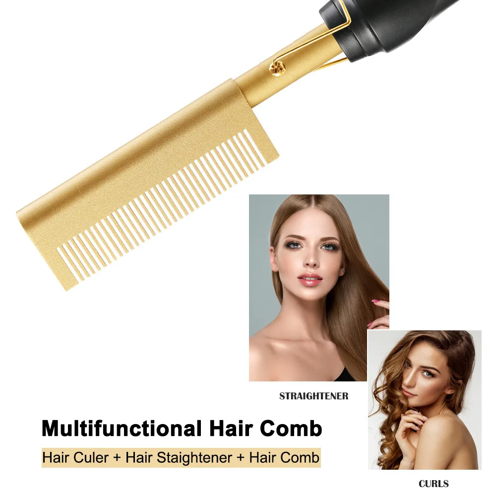 Hot Comb Hair Straightener Brush Hot Comb Pressing Electric Heat Electric Hair Brushes Styling Tools Cepillo Alisador De Cabello