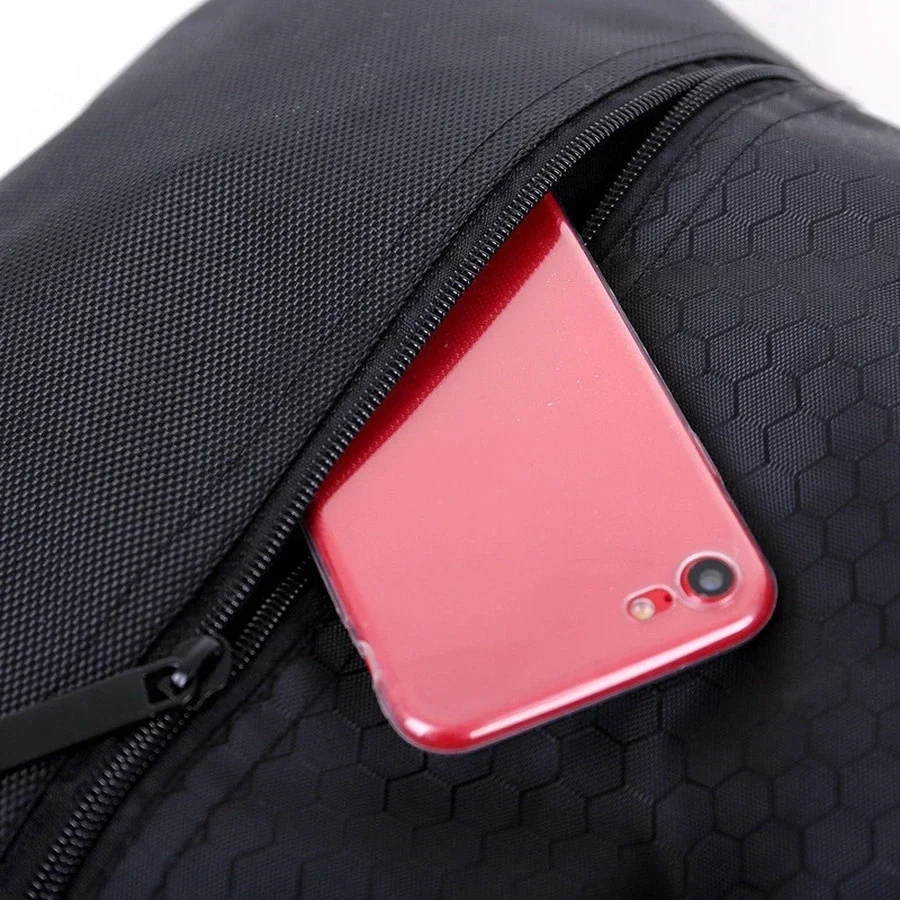 Outdoor Sport Gym Drawstring Bag Thick Rope Basketball Soccer Large Capacity Nylon Waterproof Zipper Backpack Fitness Men Pocket