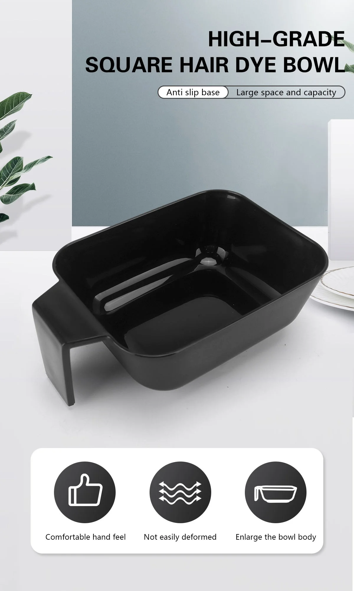 Hair Color Mixing Bowl Hair Dying Applicator Plastic Straw High-capacity Hairdressing Cup Salon Styling Accessories