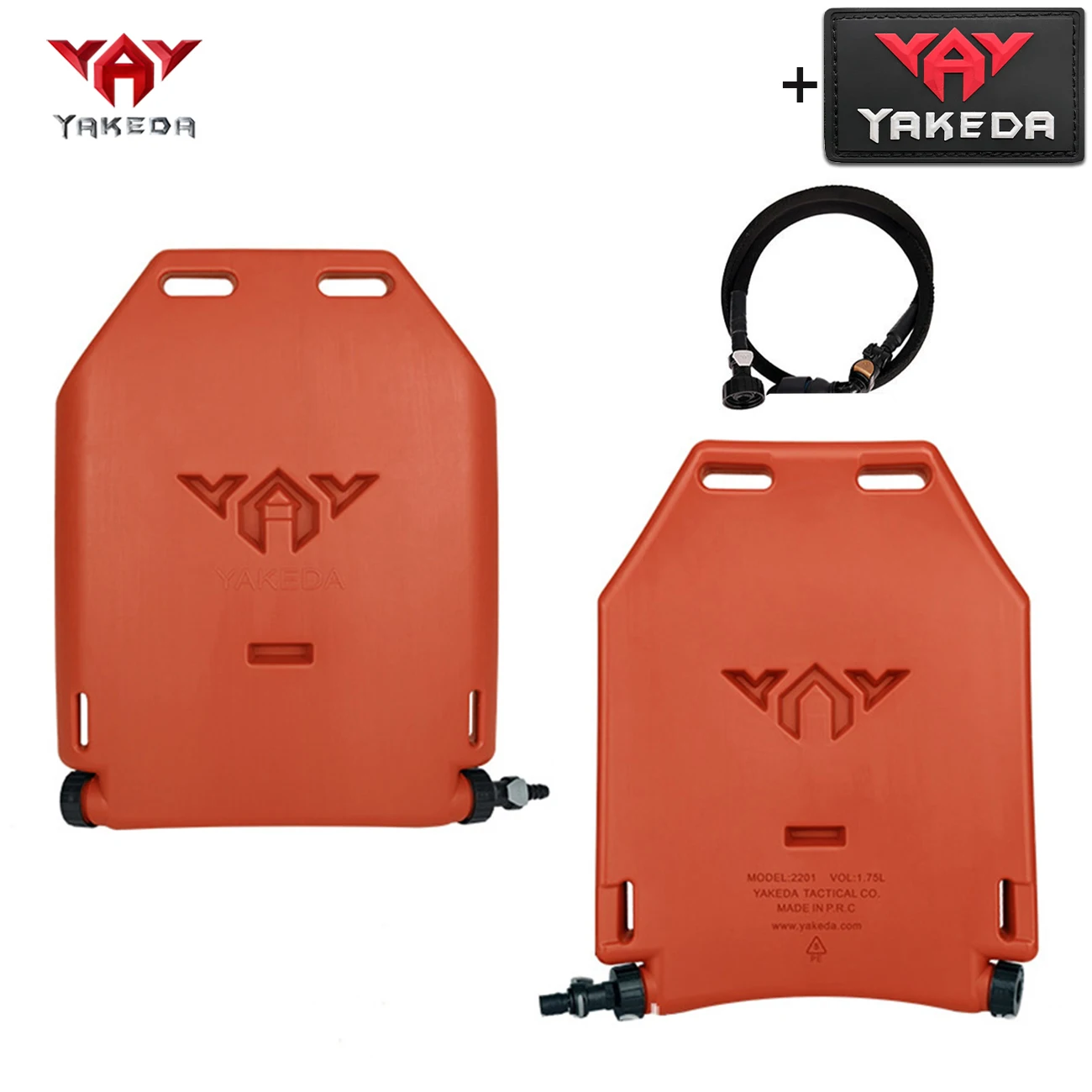 YAKEDA Hunting Vest 1.75L Integrated Water Bag Insert Board with Water Delivery Hose Made of Hard and Lightweight Material