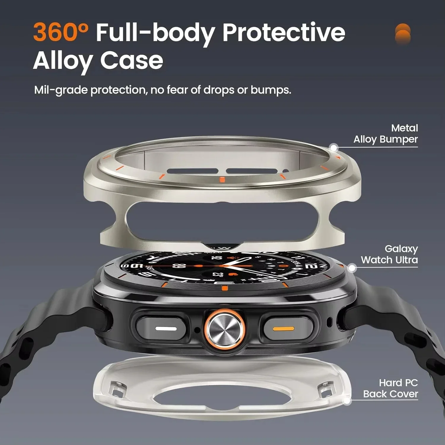 Aluminium Alloy Metal Case For Samsung Galaxy Watch Ultra 2 2025 47mm Screen Protector Cover for Samsung Galaxy Ultra 2 7 47mm