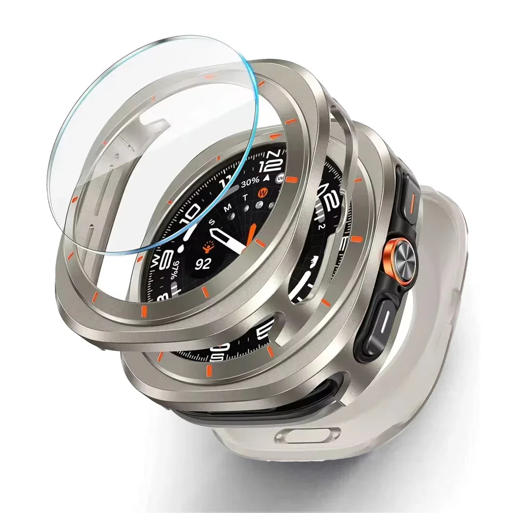 Aluminium Alloy Metal Case For Samsung Galaxy Watch Ultra 2 2025 47mm Screen Protector Cover for Samsung Galaxy Ultra 2 7 47mm