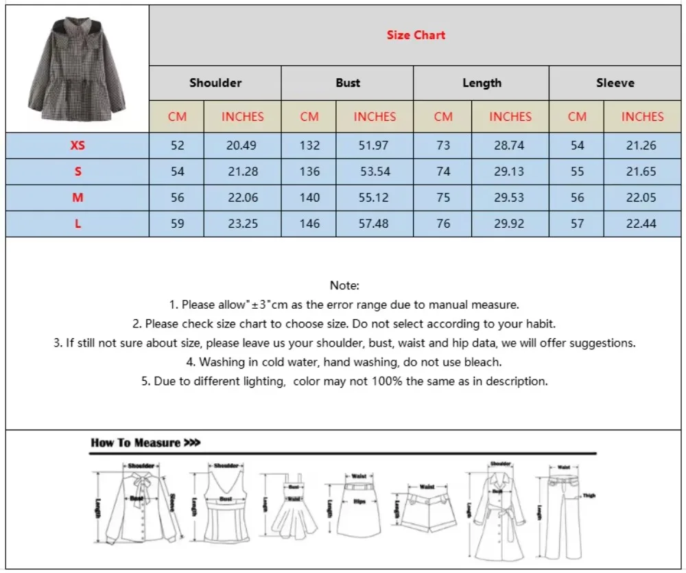 Minimalist Autumn Winter Jacket Women Coat Plaid Hooded Windbreaker Drawstring Waist Loose Mid Casual Outerwear Jacket Female