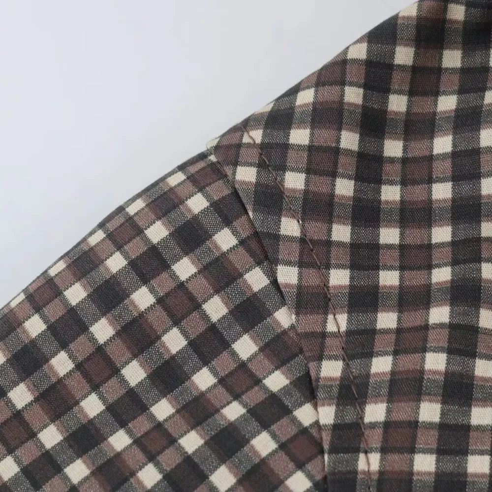 Minimalist Autumn Winter Jacket Women Coat Plaid Hooded Windbreaker Drawstring Waist Loose Mid Casual Outerwear Jacket Female