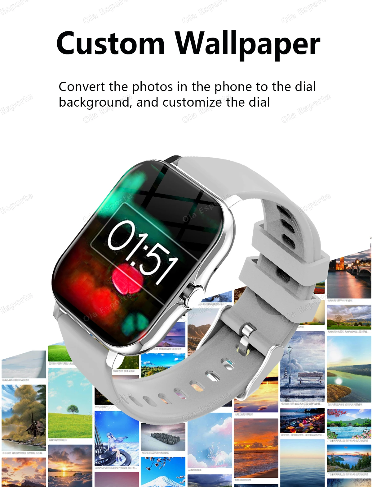 New 1.83-inch Smartwatch Call Notifications Sleep Monitoring Activity Tracking Smart Watch Compatible with Android and iOS Ht30
