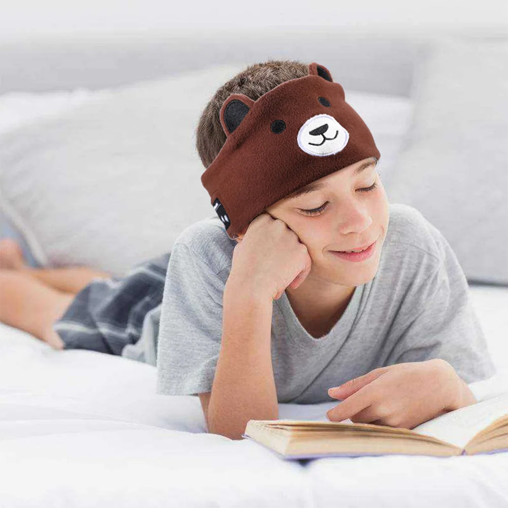 Cartoon Animal Wireless Music Earphones Sleeping Eye Mask Bluetooth Headphones V5.0 Headsets Headband For Kids Outside Sleeping
