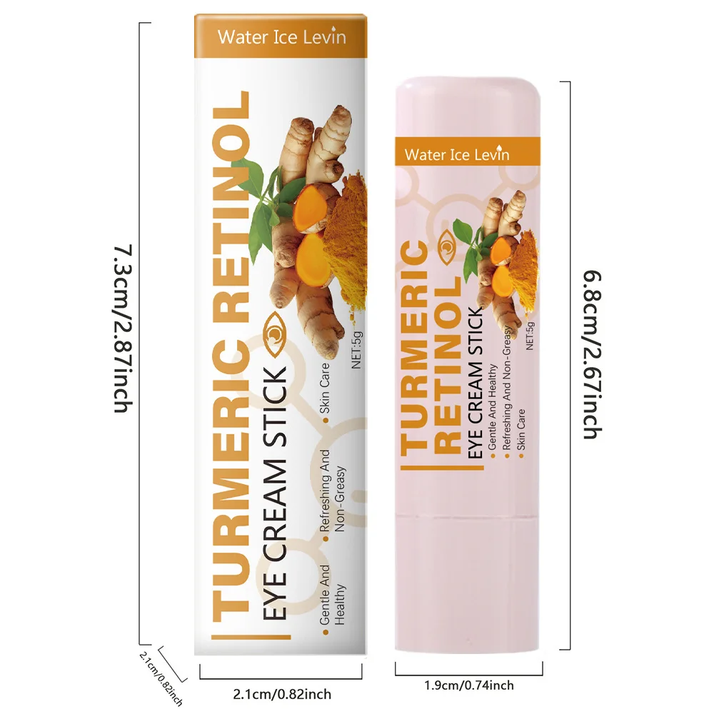 Turmeric eye cream stick nourishes the skin, improves fine lines, relieves eye bags and dark circles, and brightens the eye skin