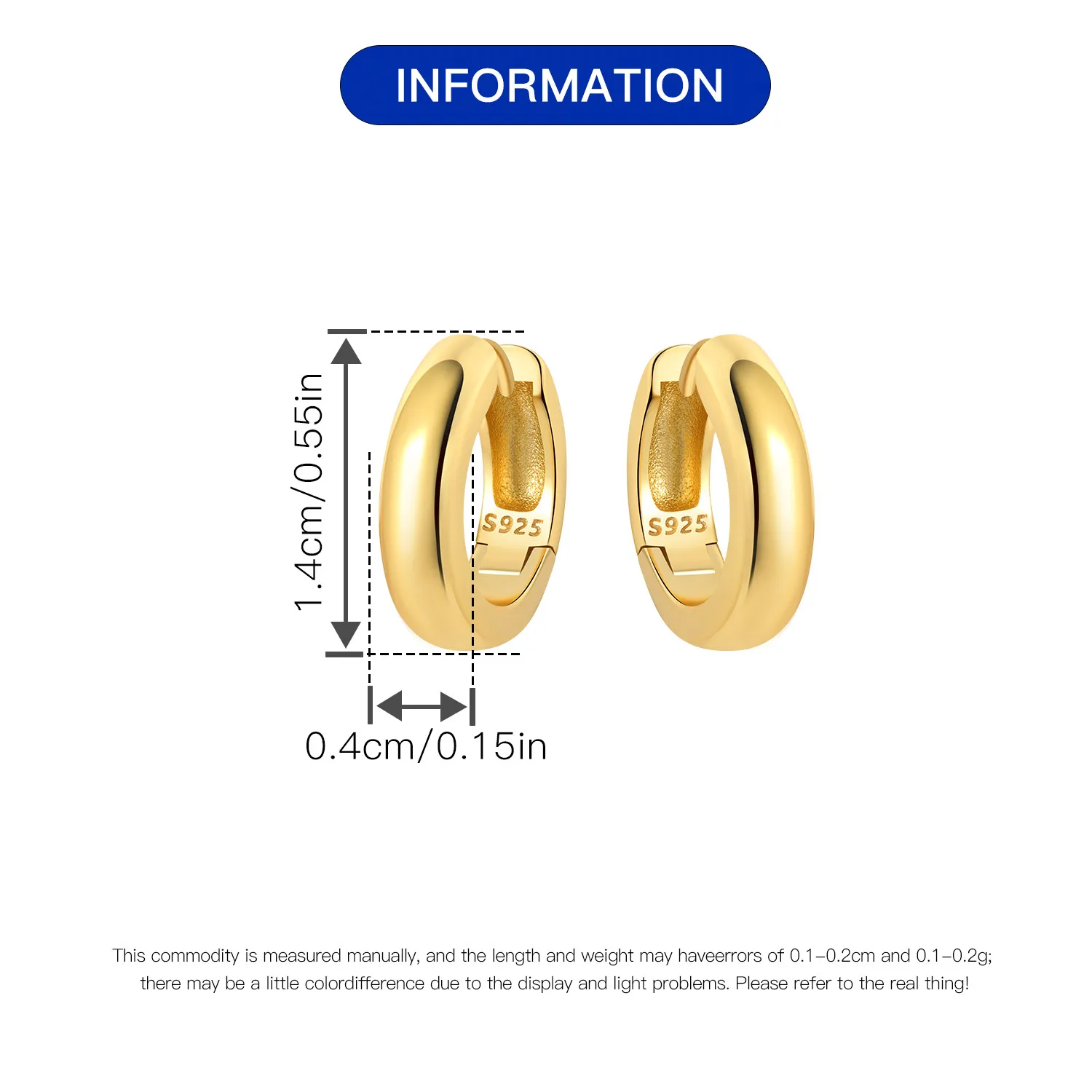 Orstarry S925 Sterling Silver 18k Gold Modern Square Earrings Hoop Earrings For Women Jewelry Trendy Anniversary Gifts