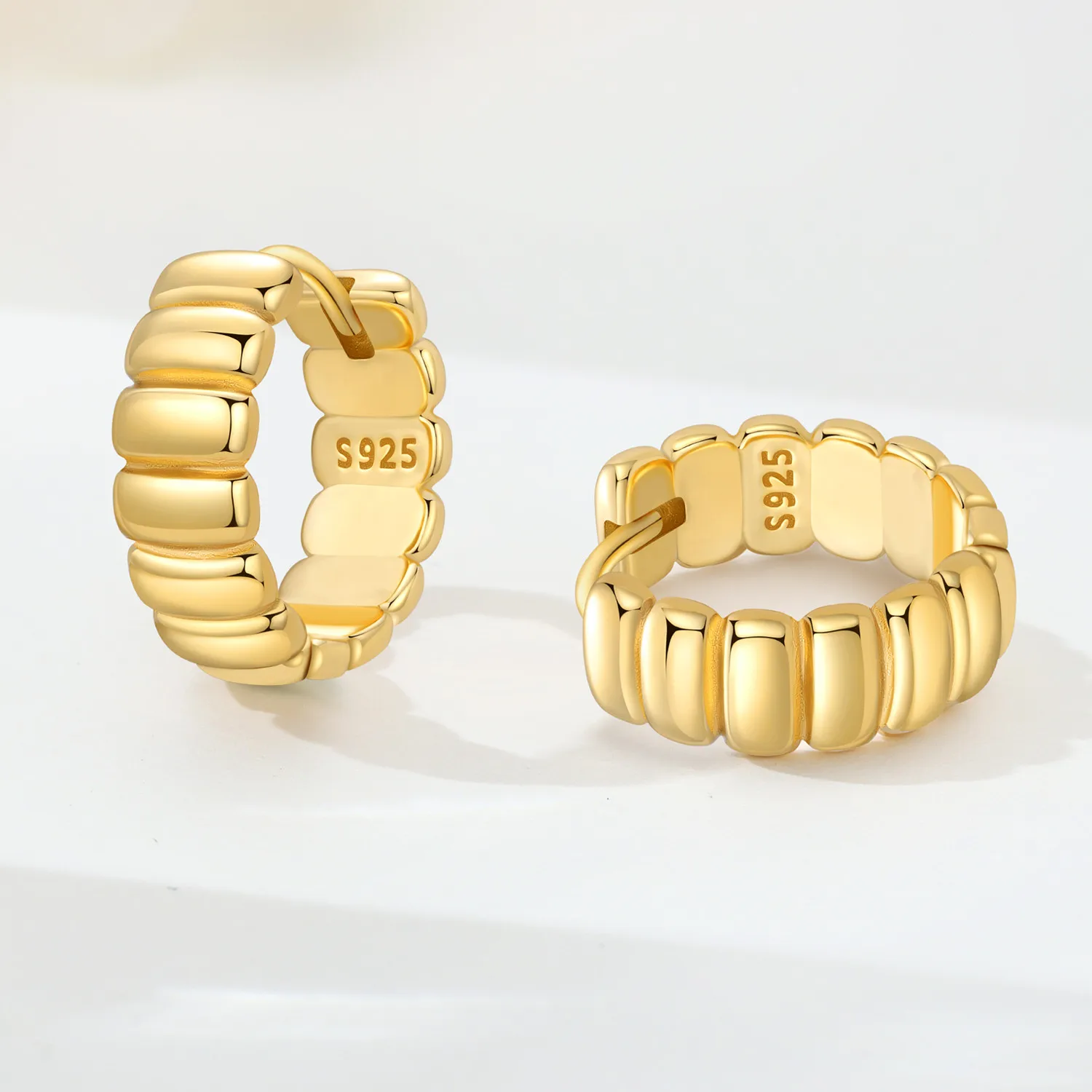 Orstarry S925 Sterling Silver 18k Gold Modern Square Earrings Hoop Earrings For Women Jewelry Trendy Anniversary Gifts