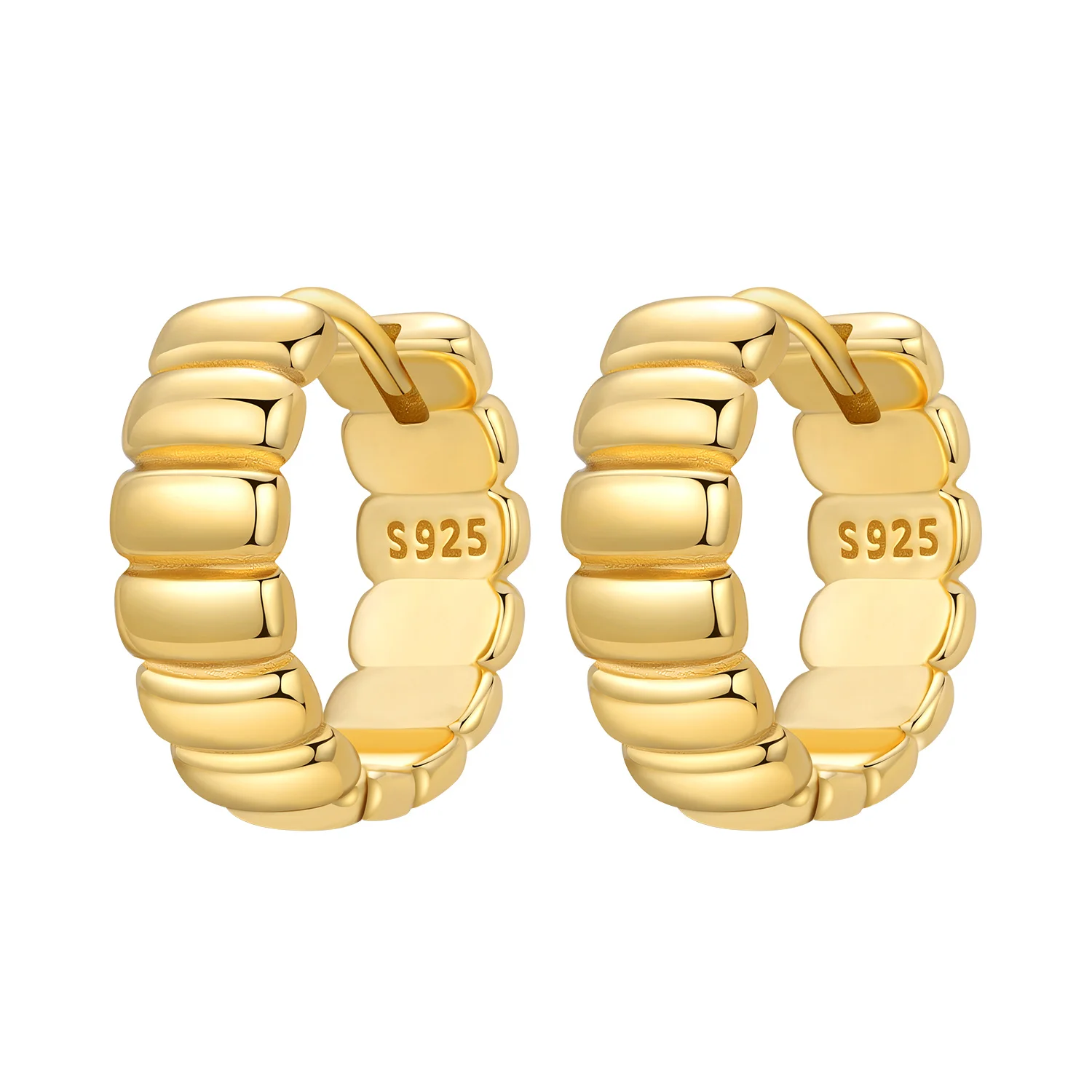Orstarry S925 Sterling Silver 18k Gold Modern Square Earrings Hoop Earrings For Women Jewelry Trendy Anniversary Gifts
