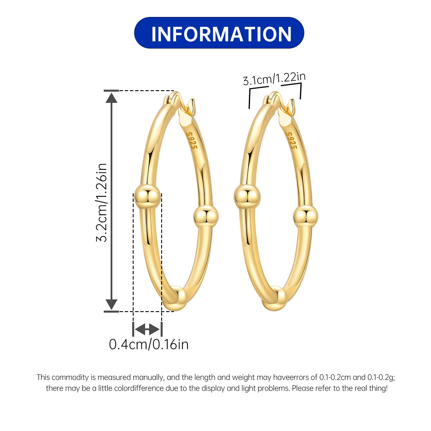Orstarry S925 Sterling Silver 18k Gold Modern Square Earrings Hoop Earrings For Women Jewelry Trendy Anniversary Gifts