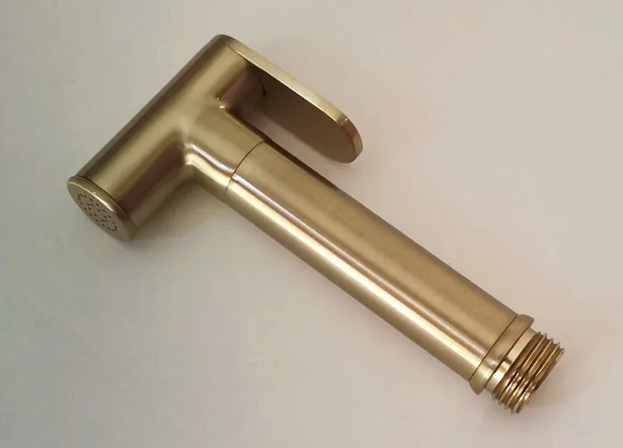Brass Hand held black Bidet Shower set Perforating Toilet Jet Cleaner Portable brushed gold and gray Bidet Shower Head BD01